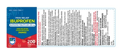 601R Rite Aid Ibuprofen 200mg round (brown) bottle label 200s